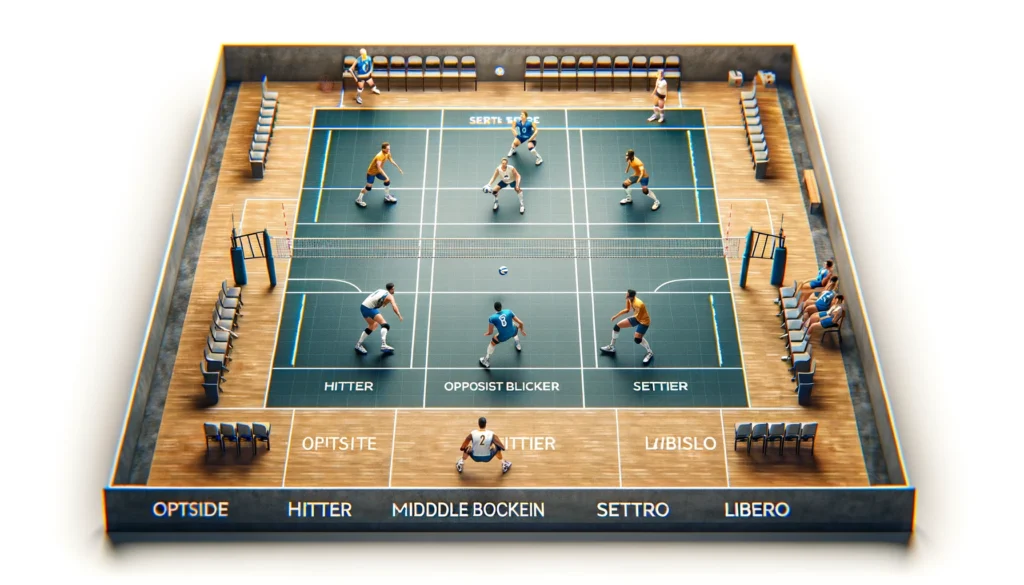 what are the positions in volleyball