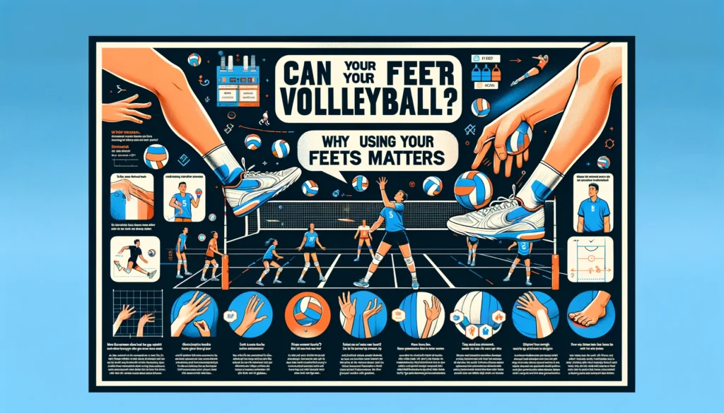 can you use your feet in volleyball