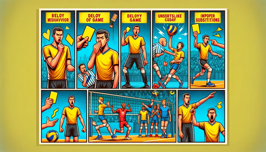 Yellow card in volleyball